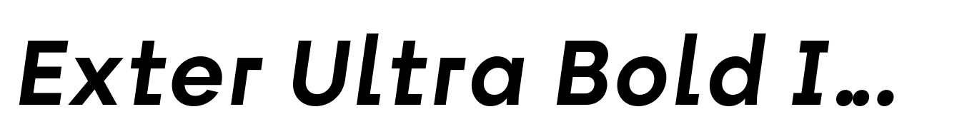 Exter Ultra Bold Italic